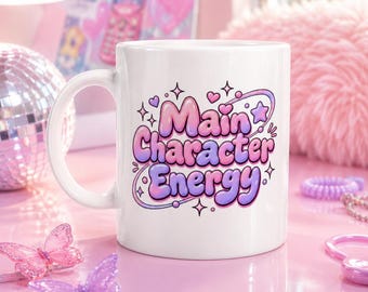 Mug à l'effigie du personnage principal, Mug à café style années 2000, Tasse à café kawaii mignonne, Mug pastel tendance, Mug style cutecore