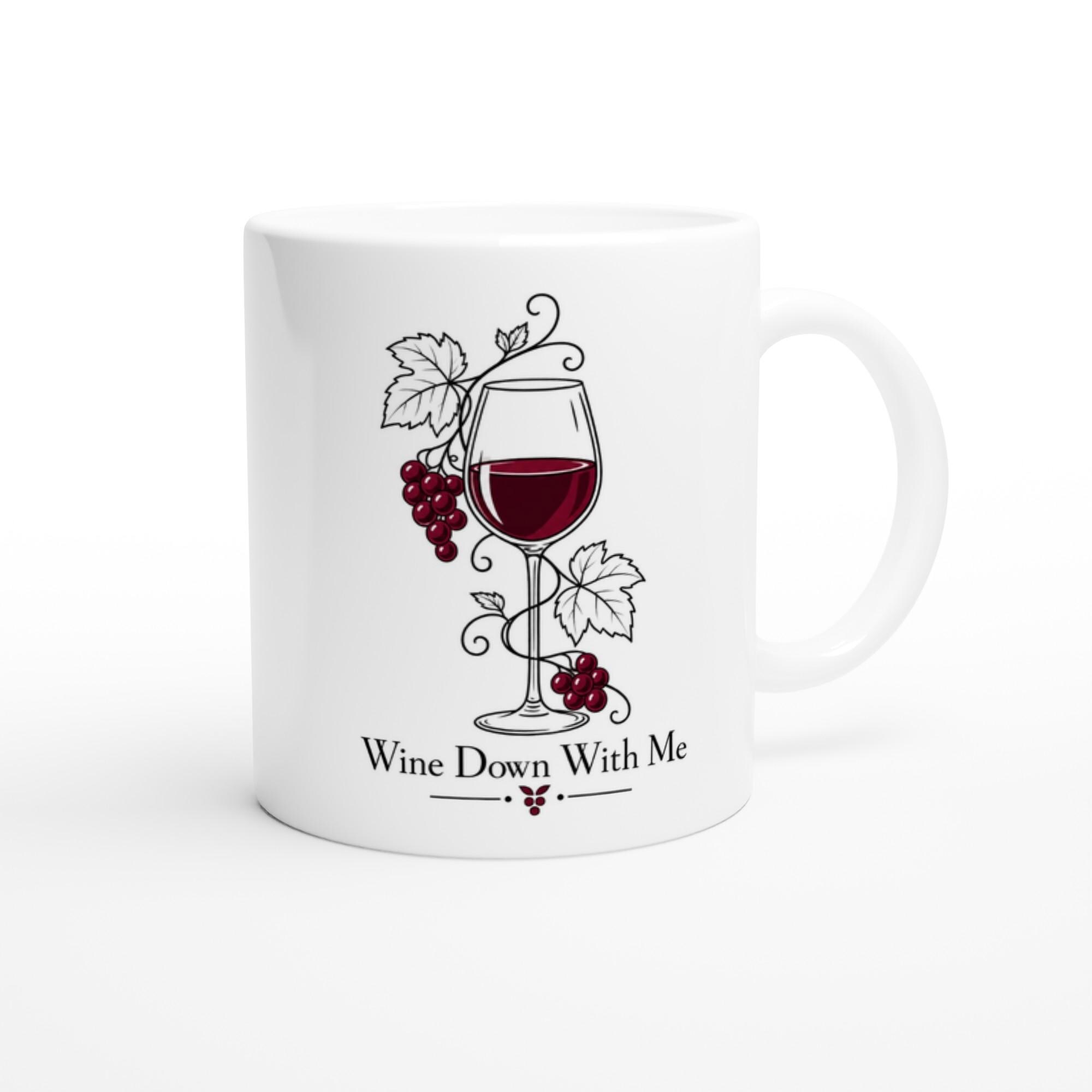 Wine Down With Me Mug for Anyone Who Prefers Their Coffee Mug Doubles as a Wine Glass | Etsy product mockup