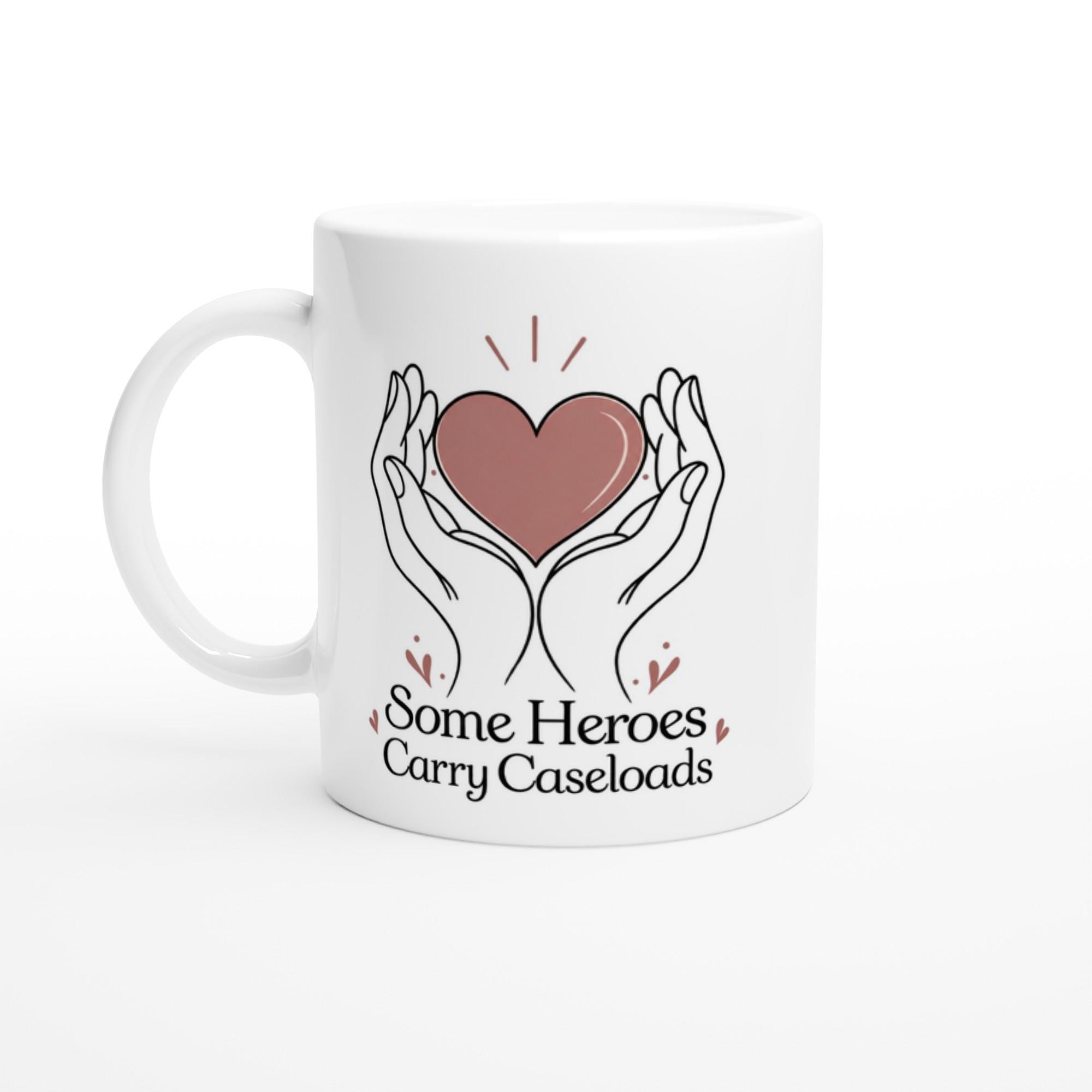 Some Heroes Carry Caseloads Mug for Social Workers Who Give Everything | Etsy product mockup