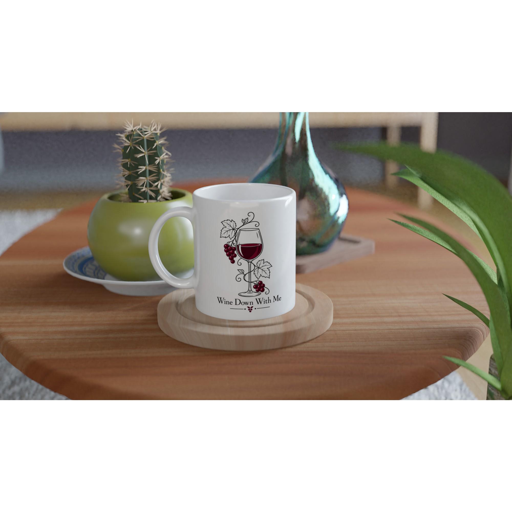 Wine Down With Me Mug for Anyone Who Prefers Their Coffee Mug Doubles as a Wine Glass | Etsy product mockup