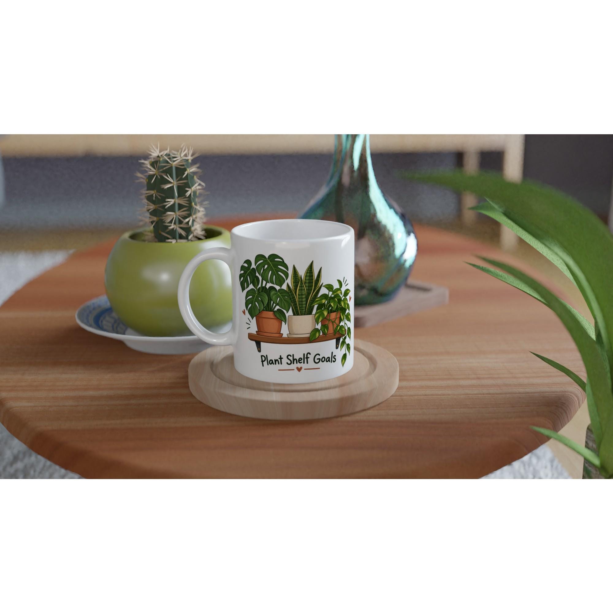Plant Shelf Goals Mug with Houseplant Illustration for Indoor Jungle Lovers | Etsy product mockup