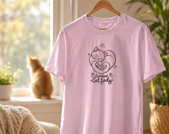 T-shirt « Certifiée folle aux chats » pour les femmes qui vivent sous le joug de leurs chats