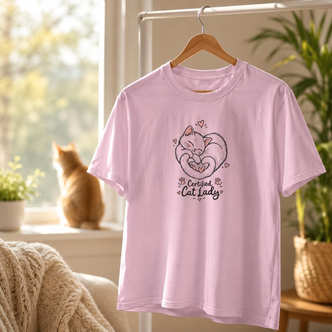 Certified Cat Lady Shirt for Women Who Are Ruled by Their Cats | Etsy product mockup