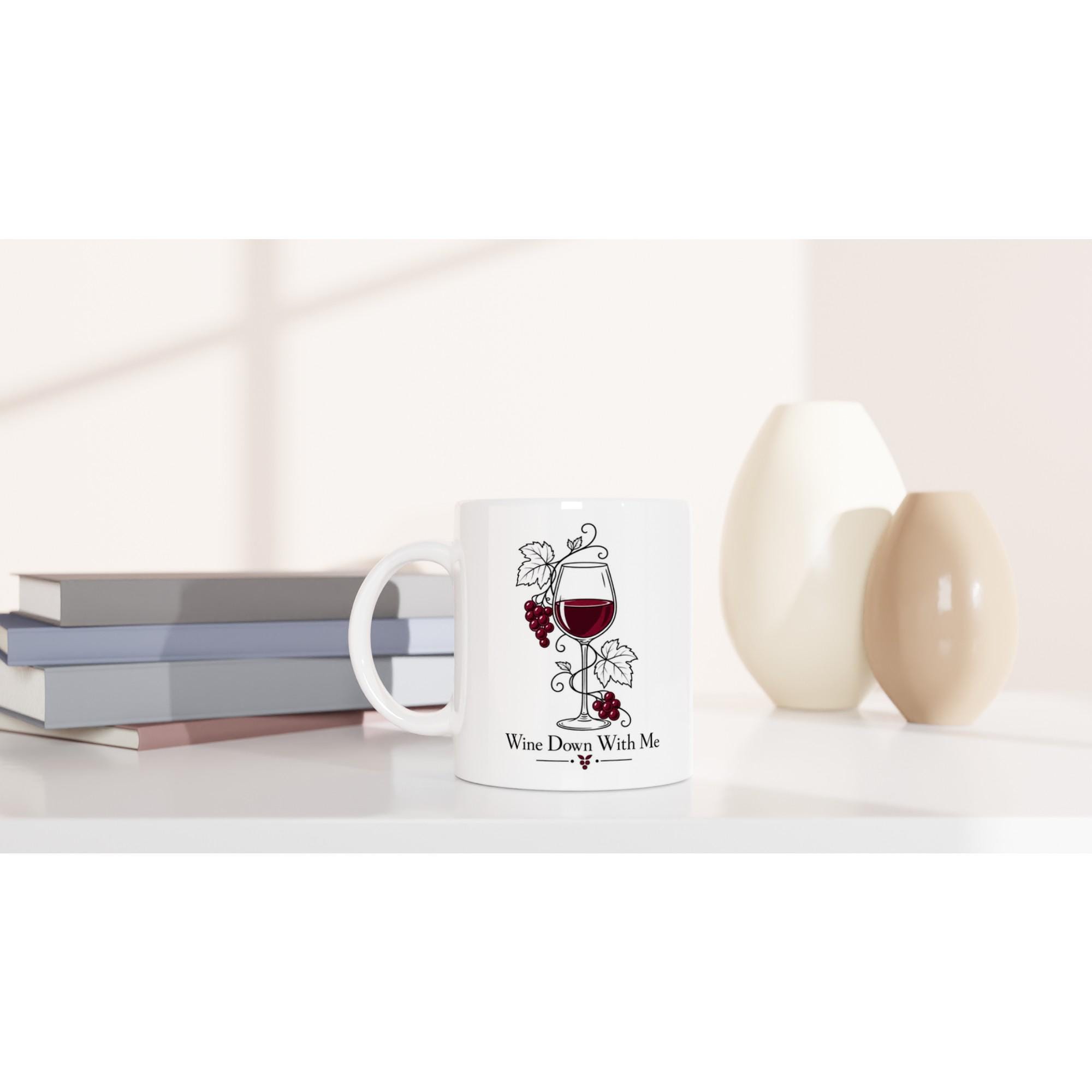 Wine Down With Me Mug for Anyone Who Prefers Their Coffee Mug Doubles as a Wine Glass | Etsy product mockup