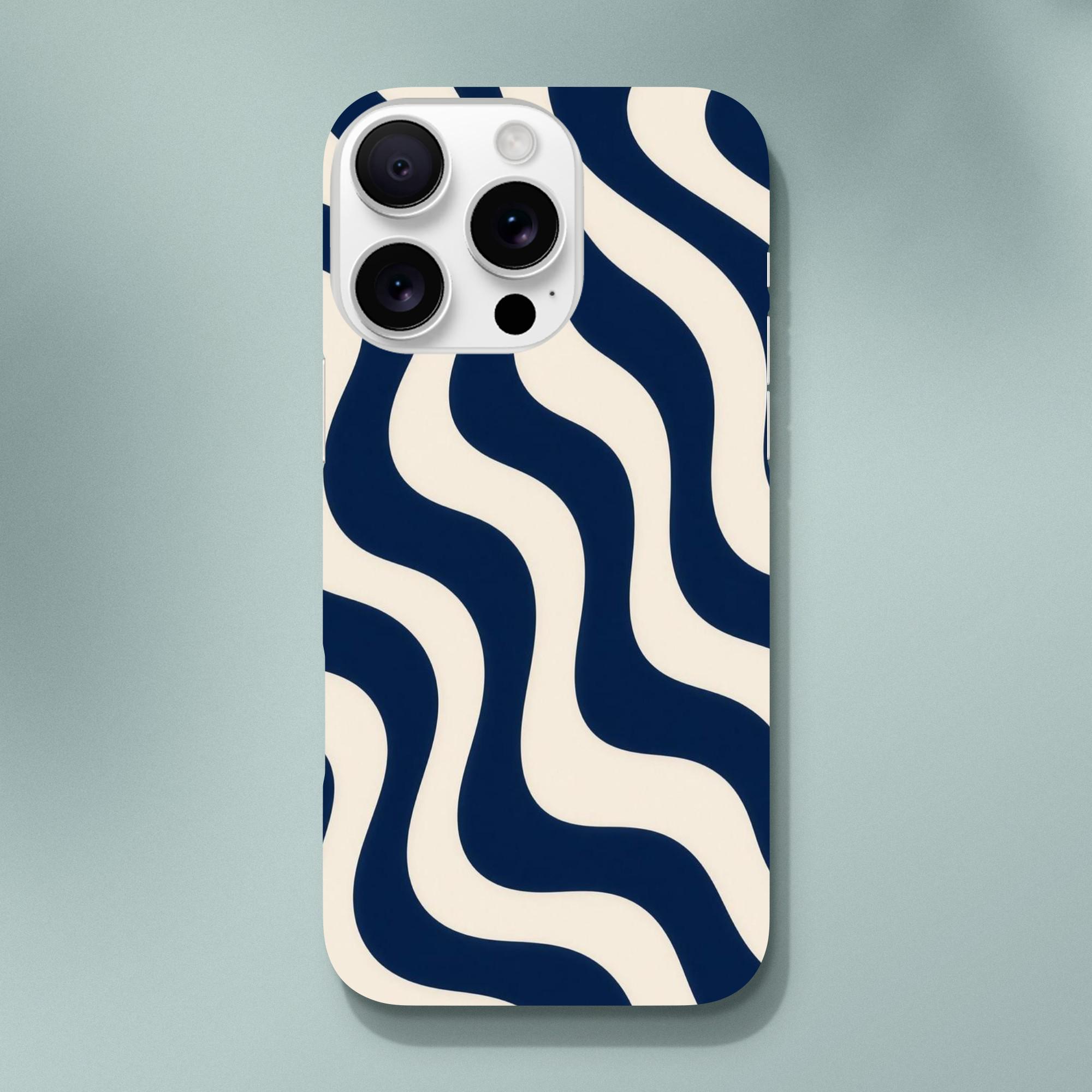 Wavy Line Phone Case, Abstract Minimalist Case, Modern Swirl Phone Case, Trendy Aesthetic Case, Bold Wave Pattern Case | Etsy product mockup