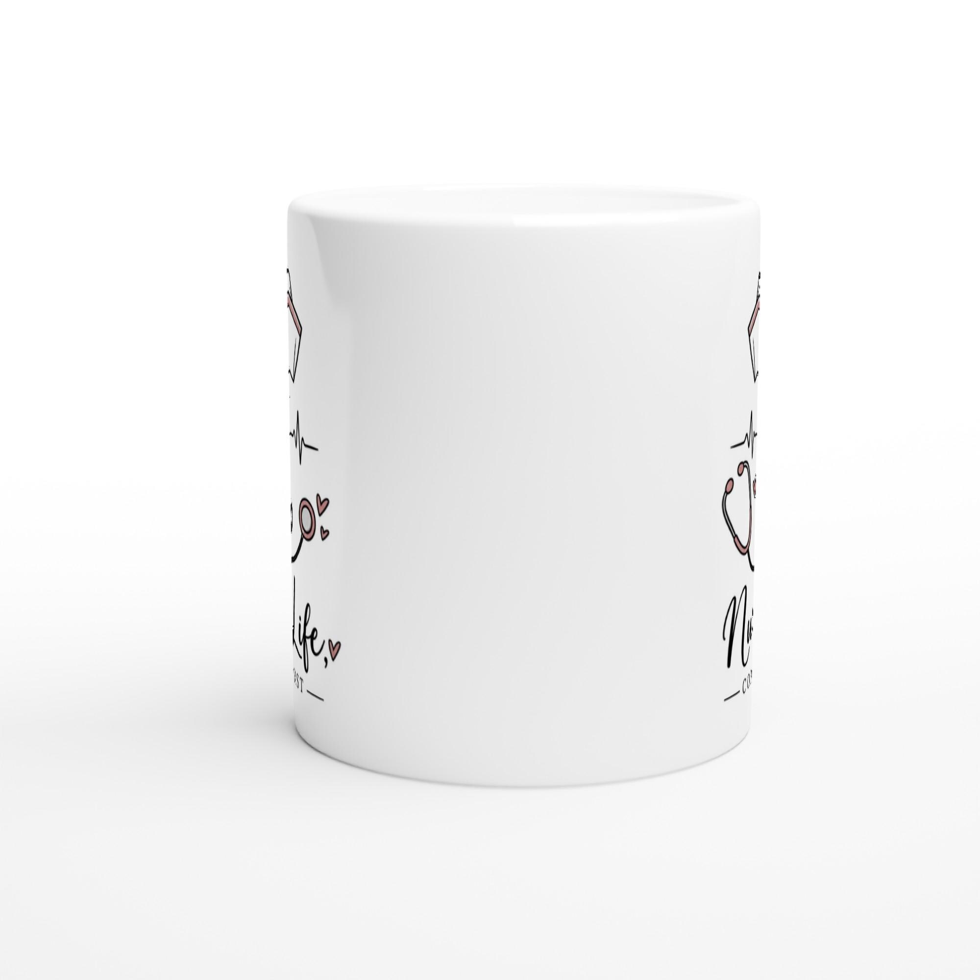 Nurse Life Coffee Mug, Nurse Gift Coffee Cup, Nursing Student Mug, Nurse Appreciation Gift, Heartbeat Pulse Mug | Etsy product mockup
