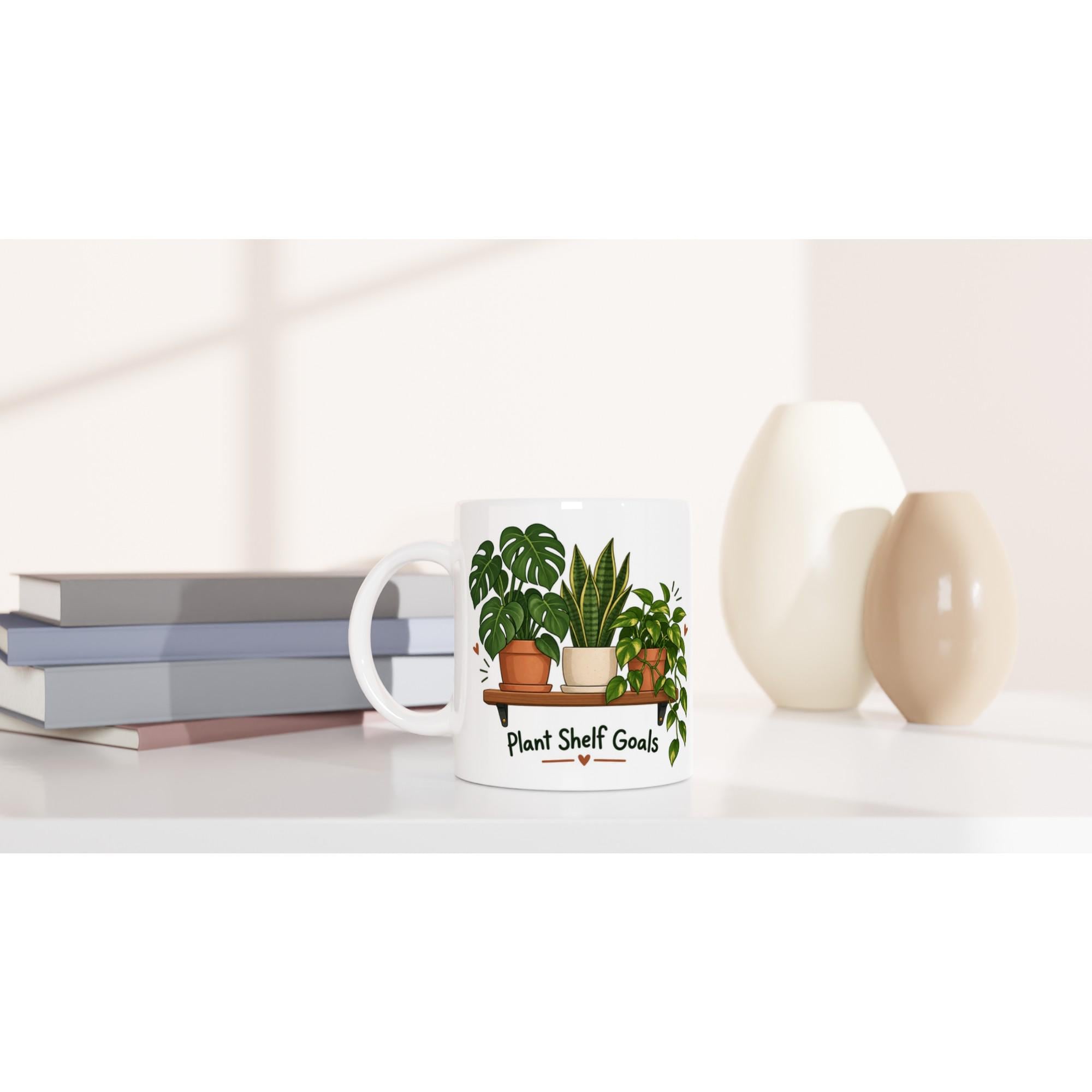 Plant Shelf Goals Mug with Houseplant Illustration for Indoor Jungle Lovers | Etsy product mockup