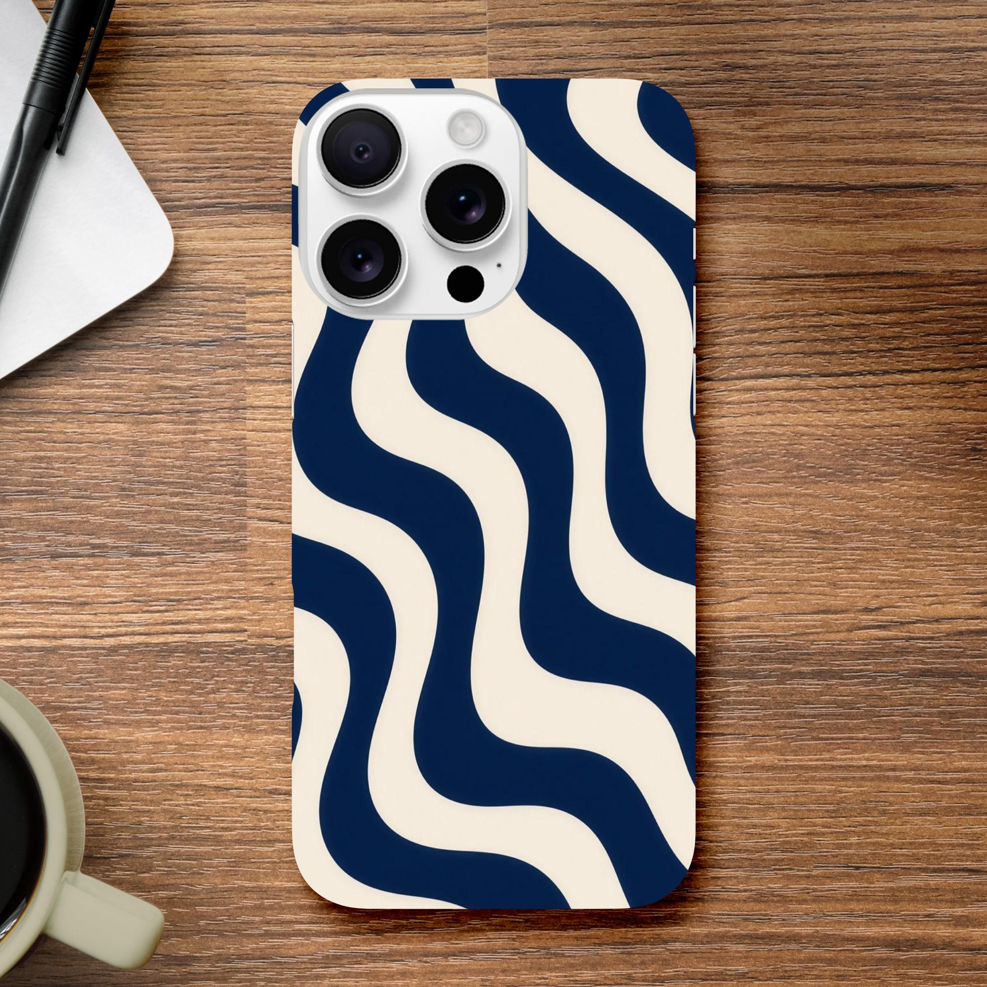 Wavy Line Phone Case, Abstract Minimalist Case, Modern Swirl Phone Case, Trendy Aesthetic Case, Bold Wave Pattern Case | Etsy product mockup