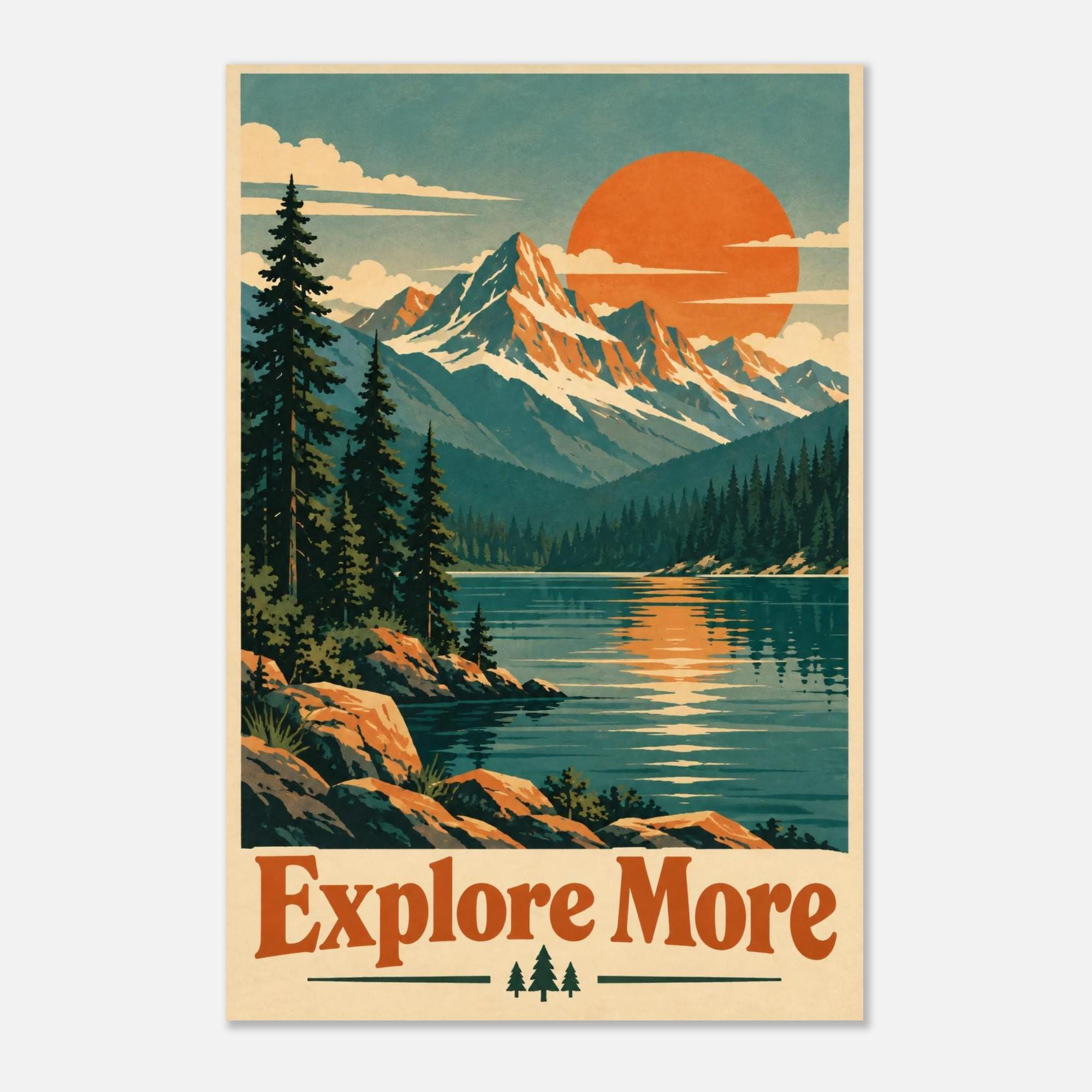 Explore More Vintage National Park Poster in Retro Mid Century Travel Style | Etsy product mockup