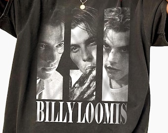 Maglietta con grafica Ritratto di BILLY Loomis, Maglietta con grafica SCREAM di Billy Loomis, Maglietta con grafica SCREAM del cast del film horror
