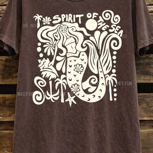 ocean inspired mermaid graphic tee boho beach style