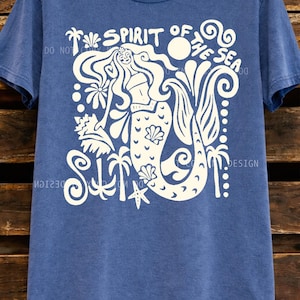 coastal beach shirt mermaid design summer outfit