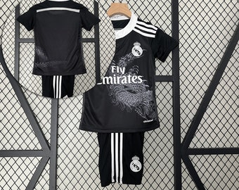 Retro Kids Cristiano Rona!do No. 7 Football Uniform 2014-2015 Rea! Madrid Third Jersey-Short & Long Sleeve Suit, Fan football jersey kids