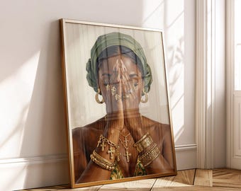 Quadri con mani in preghiera, quadri cristiani con donna nera, stampe di ragazze nere, quadri afroamericani, download digitale cristiano