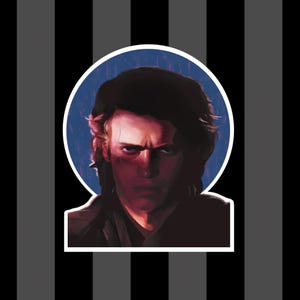 Anakin Vinyl Sticker, Hayden Christensen Art, Sith Dark Side Sticker, Laptop sticker, Star Wars Stickers, Star Wars Fan, Lord Vader RotS