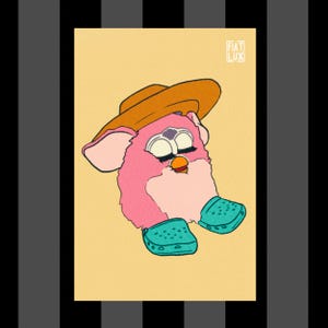 Cursed Furbies Gummischuh Gartenhut 10x15cm Kunstdruck