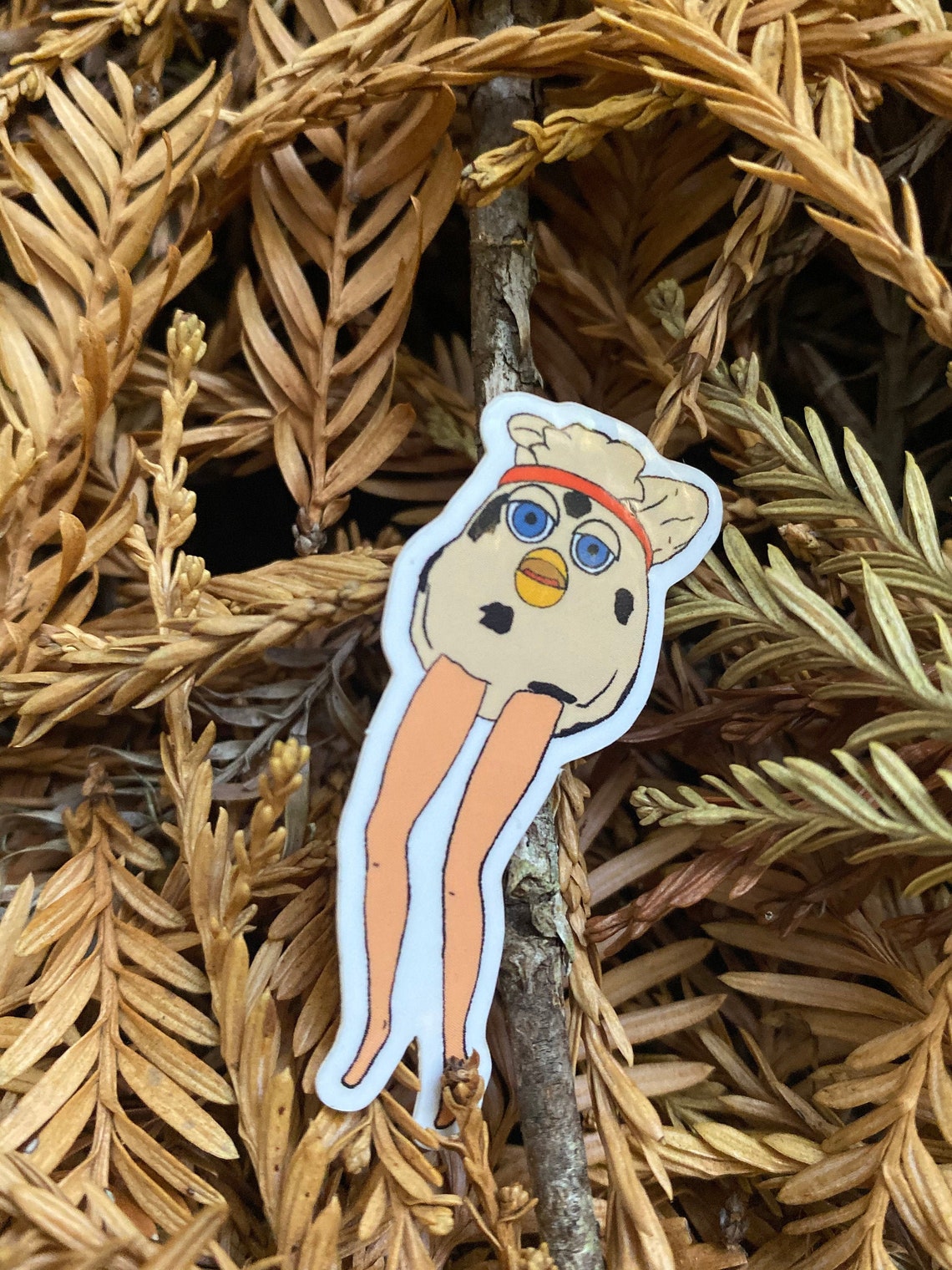 Cursed Furby Barbie Legs Mini Sticker | Etsy