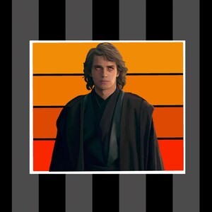 Square Sticker Anakin Skywalker, Hayden Christensen, Vader Sticker, Skywalker Art, Sith Dark Side Sticker, Laptop sticker, hydroflask