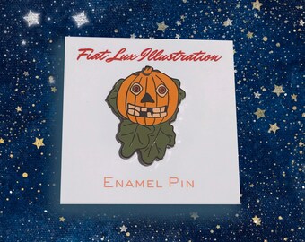 Retro Halloween Hooligan Jack O Lantern Enamel Pin - Etsy