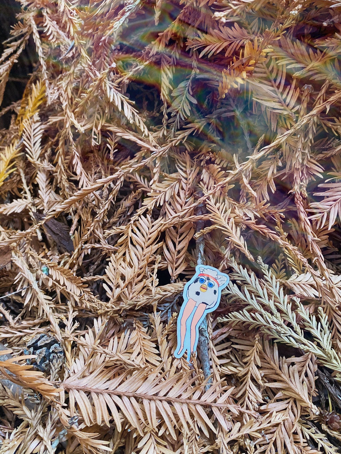 Cursed Furby Barbie Legs Mini Sticker | Etsy