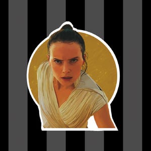 Rey Vinyl Sticker, Daisy Ridley Art, Light Side Sticker, Laptop sticker, Star Wars Stickers, Star Wars Fan, Skywalker, rey skywalker sticker