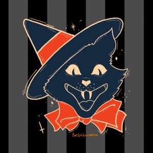 Vintage Halloween Black Cat Enamel Pin, Spooky Season Retro Button, Witchy Vibes, 1900s, Familiars, Halloween gifts, Cute Horror gifts