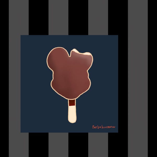 Lámina de helado de Mickey Mouse, arte culinario de Disney, decoración de cocina (mini lámina de 4x4)