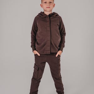 Kids Sensory Tracksuit Set, Magnetic Hoodie & Cargo Pants, Autism Friendly Adaptive Clothing