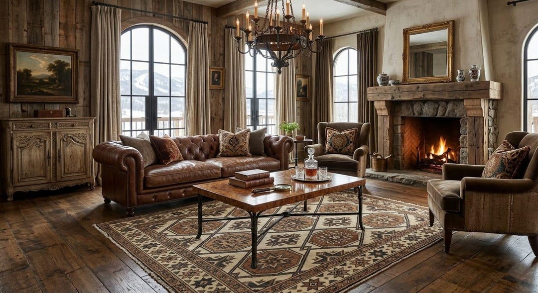 Rustic Wool Rug Hand Knotted Wool Rug, Rustic Geometric Tribal Carpet, Brown Beige ...