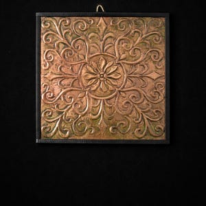 Copper Relief: Rosette Wall Decor, 27x27cm (10.63"x10.63")