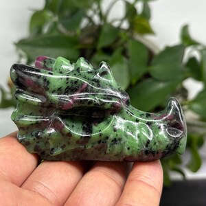 Natural zoisite Dragon Skull, Crystal Energy Healing Decor