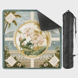 Set 4 White Lotus Mahjong-ställ – Premium Chinoiserie-hållare i klar akryl för amerikansk Mahjong, personliga pushers och kakelhållare bild 11