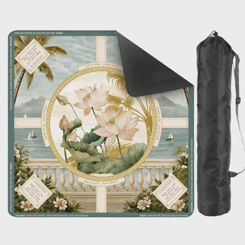 Set 4 White Lotus Mahjong-ställ – Premium Chinoiserie-hållare i klar akryl för amerikansk Mahjong, personliga pushers och kakelhållare bild 11