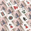 Chinoiserie Monkey Mahjong Tiles, 1.4"x1.0"x0.6" Luxury American Mahjong Tiles, Asian Heritage Mahjong Gift, Premium American Mahjong Tiles product logo