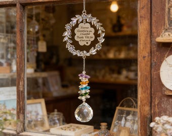 Solljusfångare Silverkrans Den perfekta gåvan för att förmedla dina bästa önskningar till en närstående eller din mamma kristallprydnad; julklapp