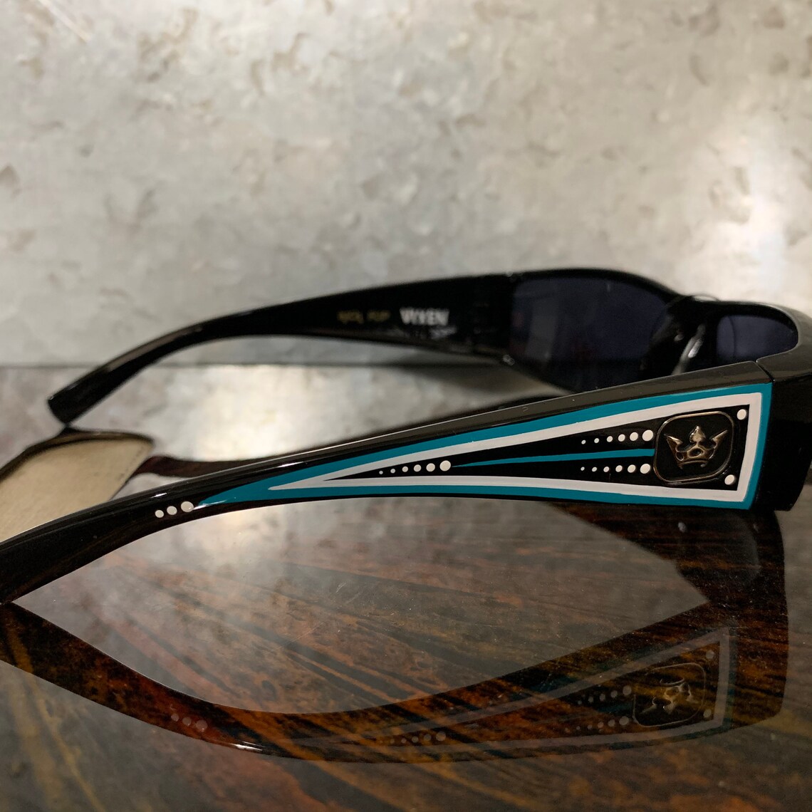 Buy Triple Crown Sunglasses Pinstriped Hotrod Style Wide Side Rad ...