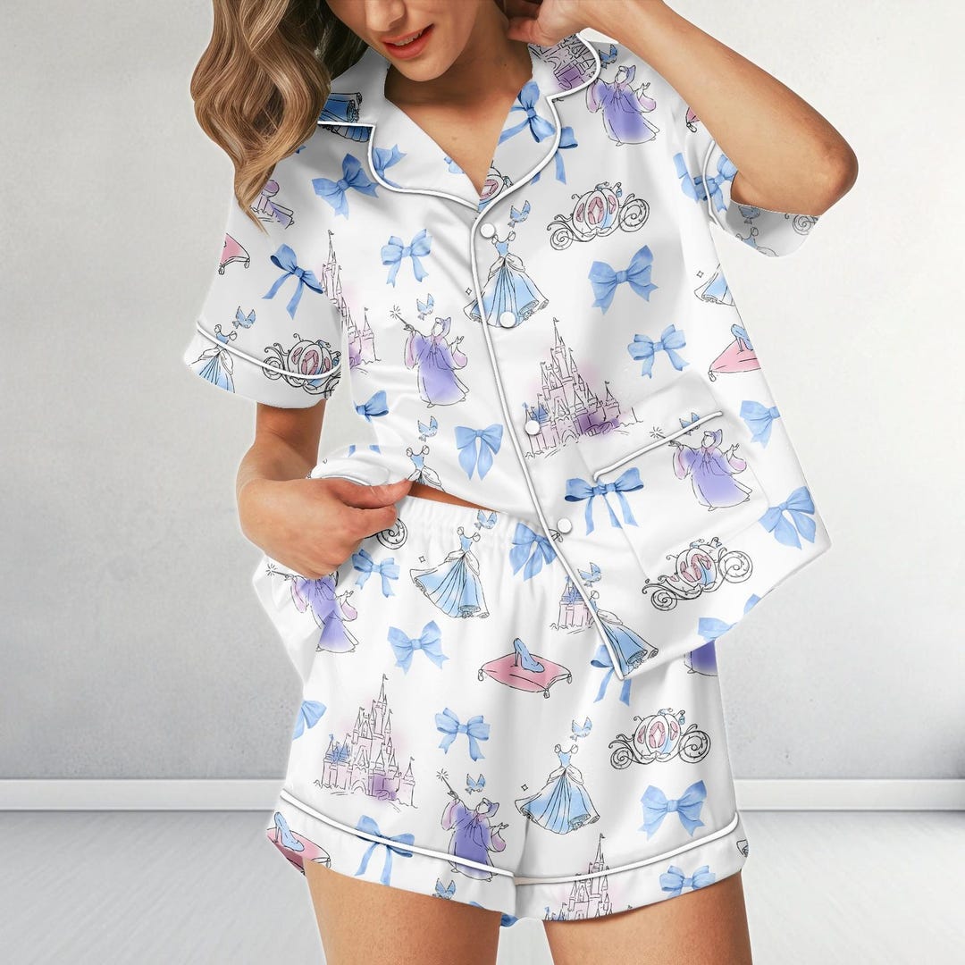 Disney Satin Pajamas, Disneyland Satin Sleepwear, Princess Sleepwear ...