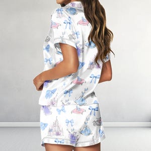 Disney Cinderella Satin Pajamas, Disneyland Satin Sleepwear, Princess Sleepwear For Women, Fairytale Pjs Shorts, Disney Girl Gift
