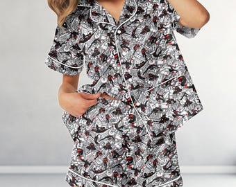 Spider-Man 2026 pyjama, Marvel Spiderman satijnen pyjama, Marvel Superhero Nightwear, Into The Spider Verse nachtkleding, cadeau voor hem