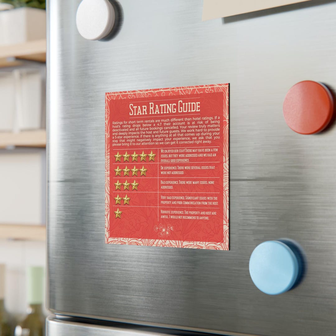 Monstar Rating Guide Airbnb Star Rating Guide | Airbnb Superhost Essentials - Etsy