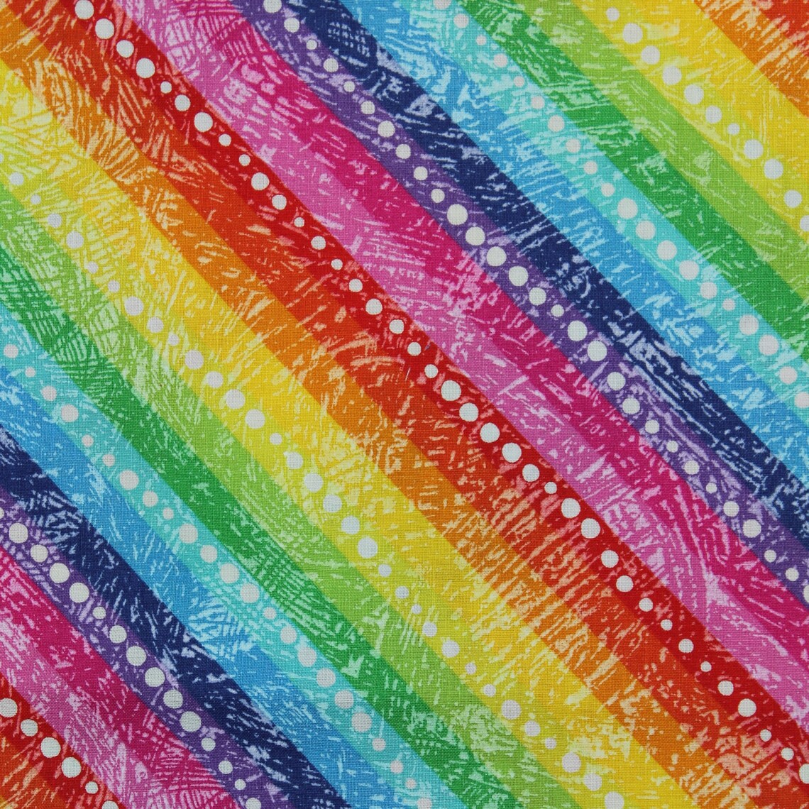 Rainbow Diagonal Stripe Quilt Cotton sold by the 1 yard half Etsy