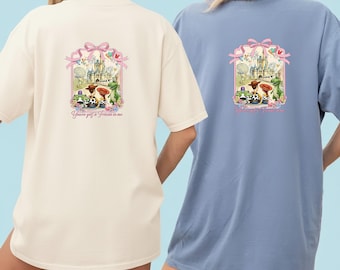 Toy Story Disney Tote Bag PNG, Woody Buzz Rex Clipart, You’ve Got a Friend in Me Design, Disney Coquette Bow Aesthetic Sublimation