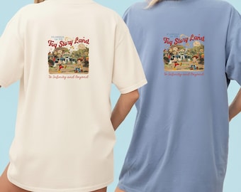 Toy Story Land PNG, Disney Pixar Characters Clipart, To Infinity and Beyond Design, Disney Matching Family Shirt Back Print