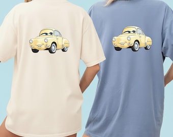 Sally Cars PNG, Disney Pixar Character Clipart, Cute Blue Vintage Car Design, Cartoon Vehicle Kids Shirt Sublimation File Download