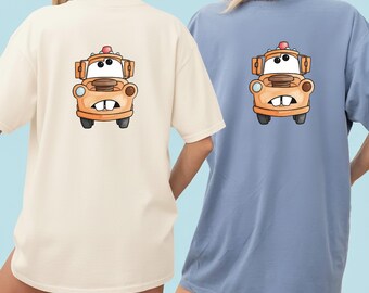 Mater Cars PNG Bundle, Tow Truck Cartoon Clipart, Disney Pixar Style Rusty Truck Design, Matching Shirt Sublimation Files Download