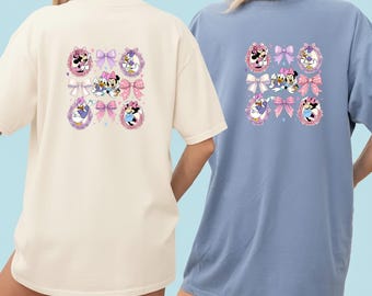 Minnie Daisy PNG Bundle, Coquette Disney Clipart, Cute Bow Minnie Mouse Daisy Duck Design, Disney Girl Shirt Sublimation
