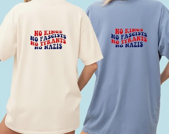 No Kings No Fascists No Tyrants No Nazis PNG, Political Protest Statement Design, Anti Authoritarian, Digital Download