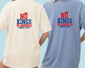 No Kings in America Since 1776 PNG, Anti Trump Shirt Design, Patriotic Protest Graphic, USA Political Sublimation PNG