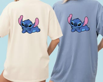 Stitch Back Print PNG, Kawaii Stitch Cartoon Sublimation File, Digital Download
