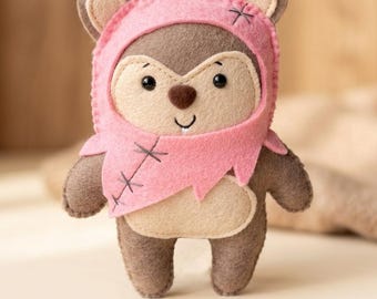 Ewok Felt Toy Pattern PDF / Star Wars Plush Sewing Tutorial / Beginner Felt Animal DIY